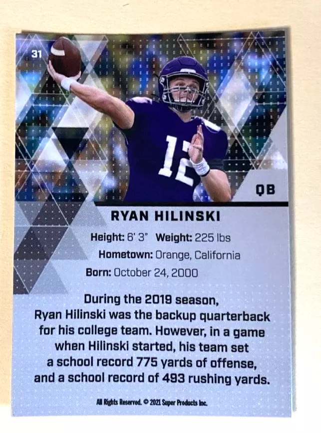 Ryan hotsell hilinski jersey