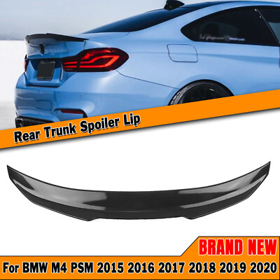 For 2015-2020 BMW F82 M4 PSM Rear Trunk Roof Spoiler Carbon Fiber Look MTZ