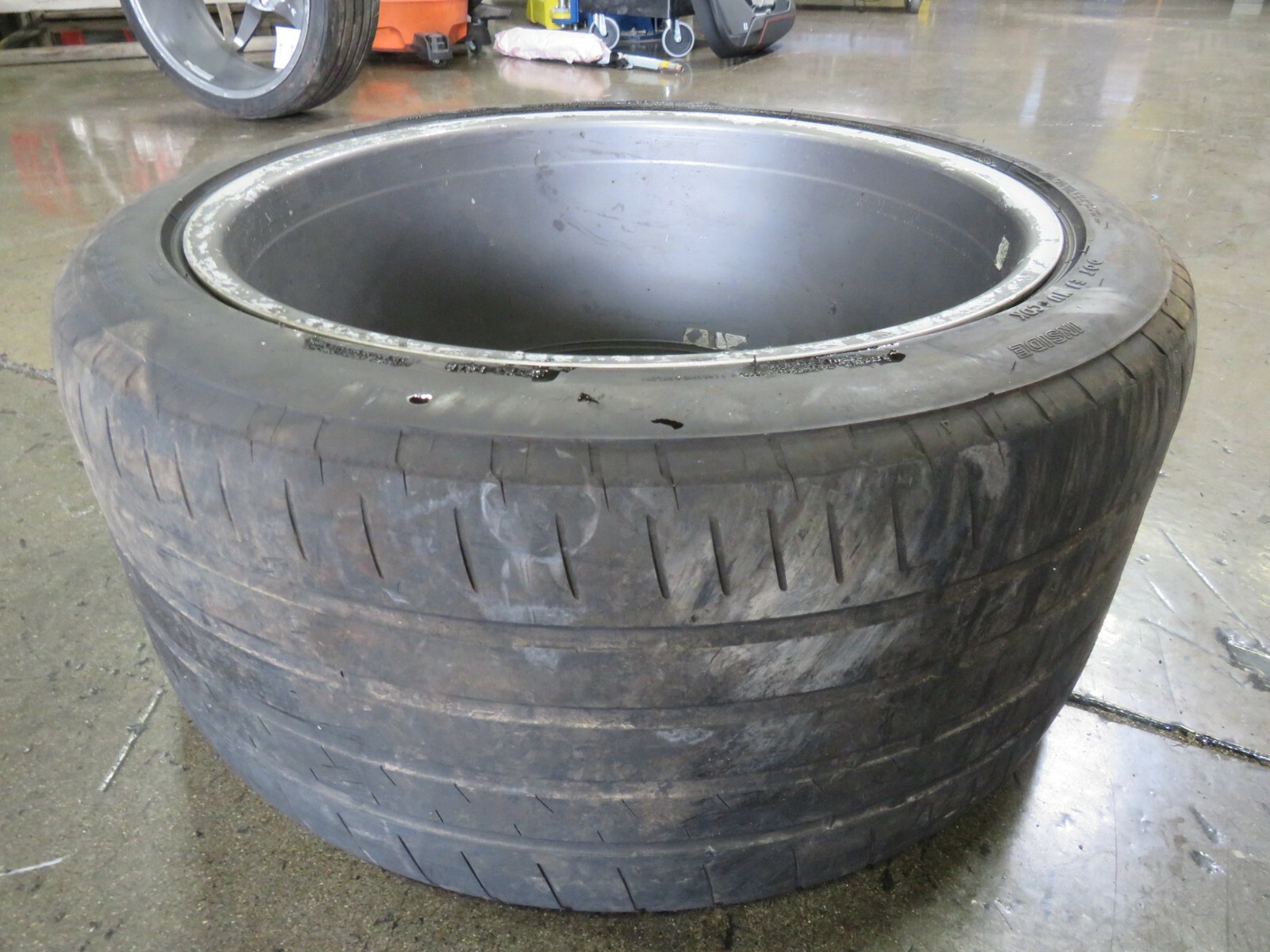 Ferrari 458 Italia, Spider, Rear Forged Wheel, Used, Damaged, P/N 255226