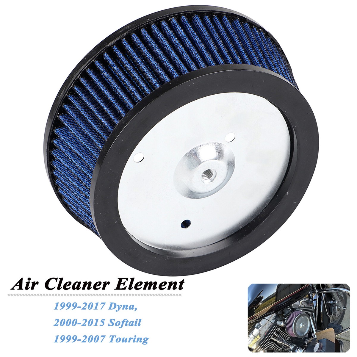 TUBOMAN SAポリッシャー Blue Sucker Air Cleaner Filter Element For Harley Heritage