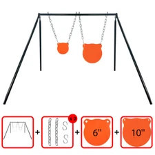 Highwild AR500 Steel Shooting Target Stand System(Stand,2 Chain Kits&6"10" Gong)