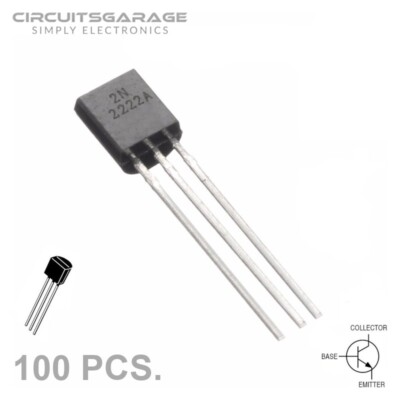 100 X 2N2222 2N2222A General Purpose BJT NPN Transistor Amplifier TO-92 - USA