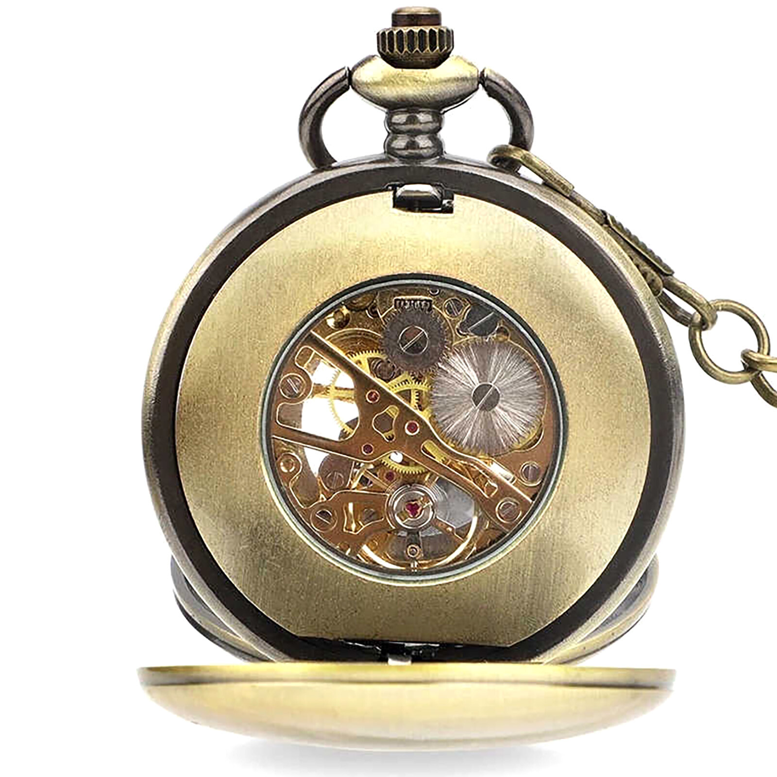 Portable Zinc Alloy Mechanical Vintage Pocket Watch Ideal Gift Valentine's Day