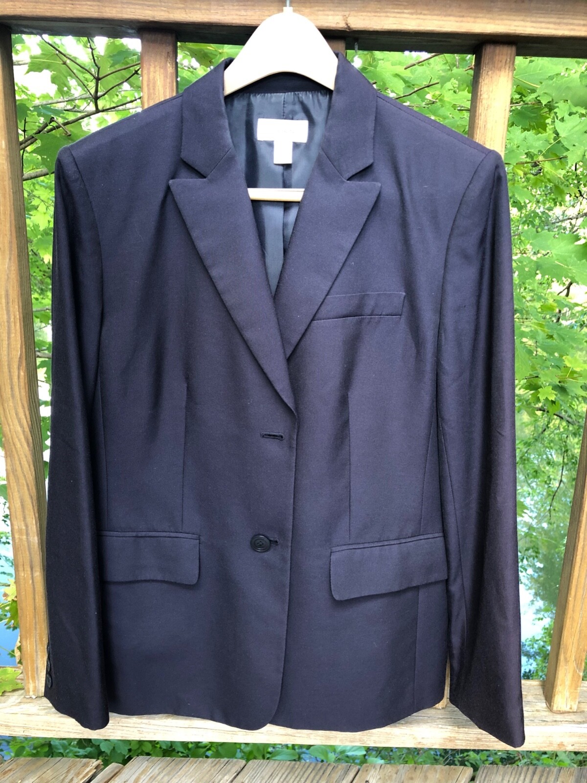 Talbots single breasted two button silk blend nav… - image 1