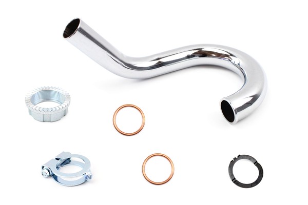 Set KrüMmer + KrüMmermutter-Set, Verchromt, Tuning, 32Mm Simson Enduro S51, S70-image