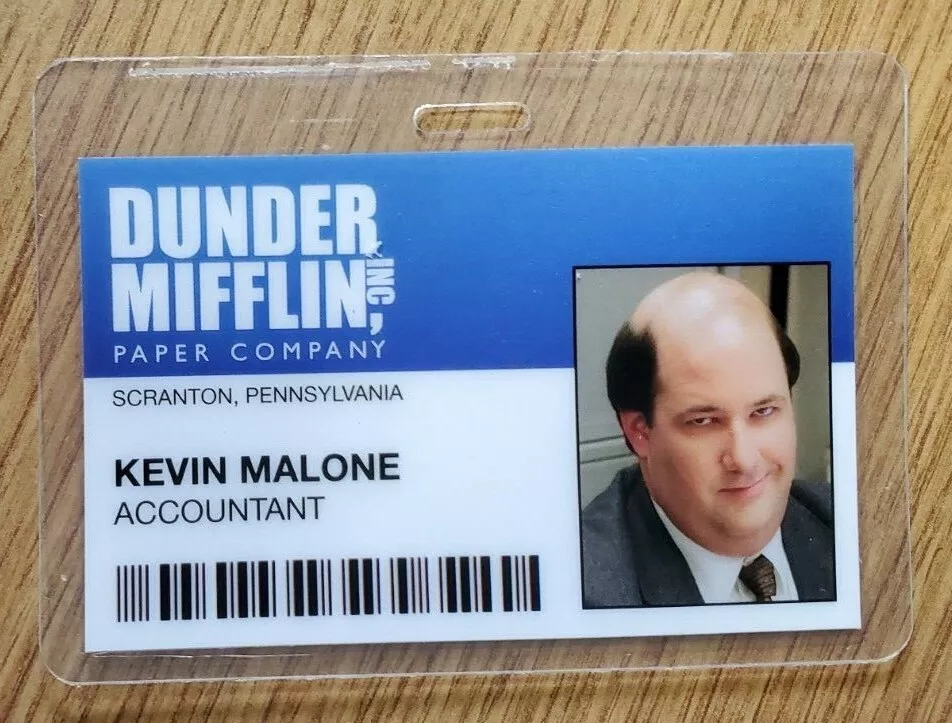 The Office Inspired - Dunder Mifflin Employee ID Badge - Kevin