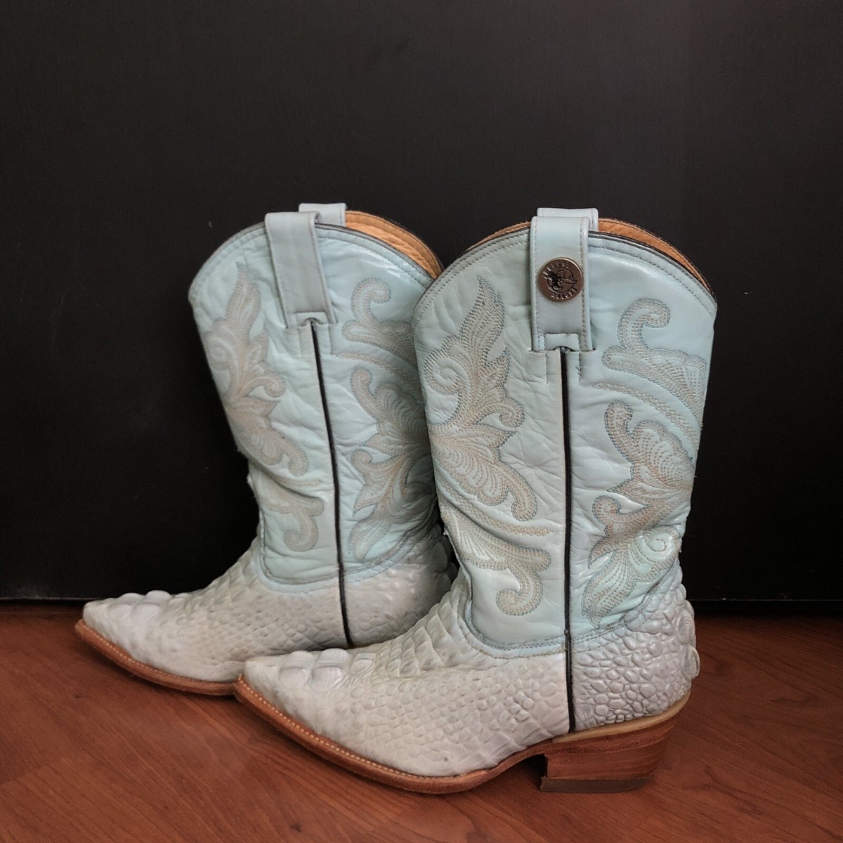 Beautiful genuine leather crocodile embossed Rogers Boot Co. cowboy boots! s-l1200.jpg main image 2