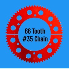 66 Tooth For 35 Chain Split Sprocket Racing Go-Kart Fun Cart Mini Bike Gear RLV