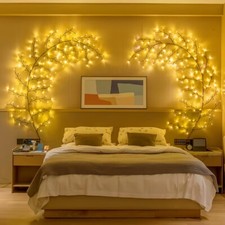 Flexible 96-LED Willow Vine Fairy Lights - Outdoor/Indoor for Garden, Holiday