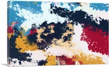 ARTCANVAS Cherry Baby Blue Tan Modern Rectangle Canvas Art Print