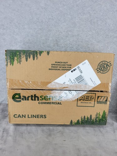 Webster Earthsense Commercial Trash Bag/Can Liner 33 Gallon 32.5" x 40" - Black