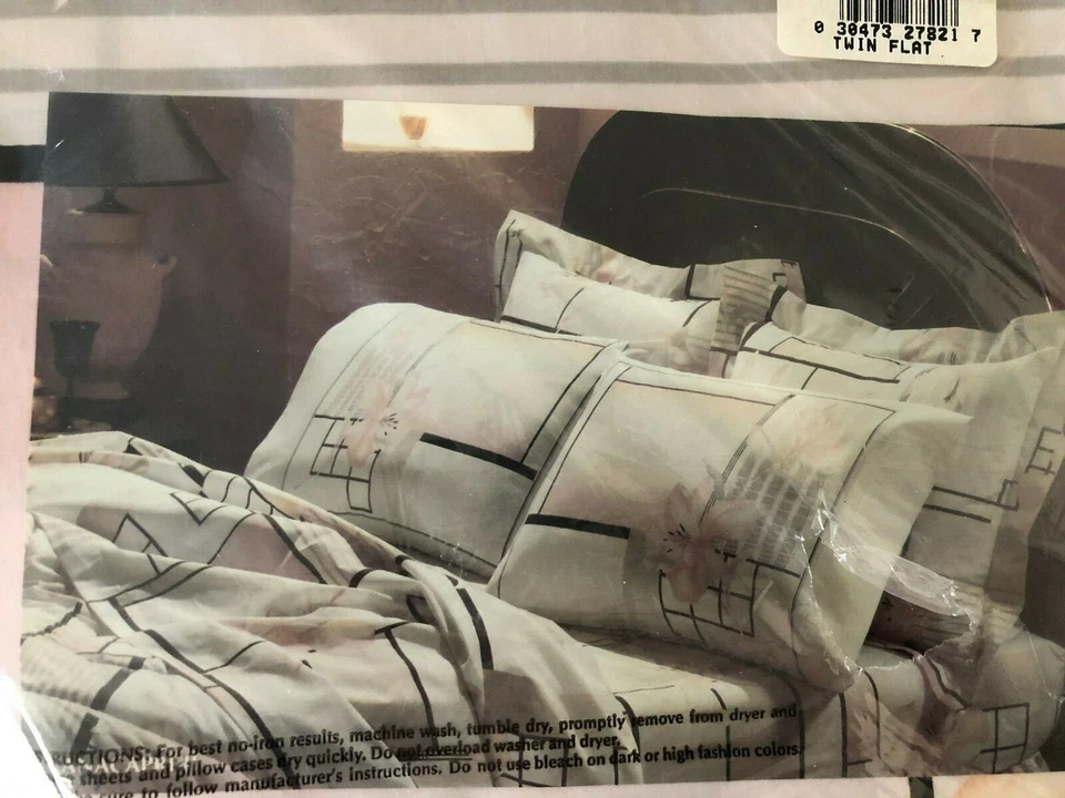 Spring Maid Twin Flat Sheet No Iron 180 Thread Count NIP tan Anacri - Image 2 of 4