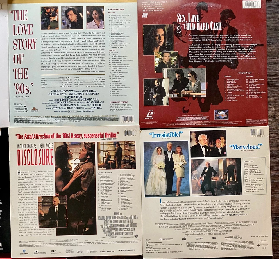 Laser Disc Lot of 17 Movie Vtg Harrison Ford Mel Gibson Denzel Washington Vinyl Foto 4 de 4