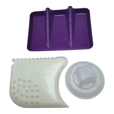 Tupperware Kitchen Cleaning Gadgets Soap Dish Scour Pad Handle Scraper Lot of 3
