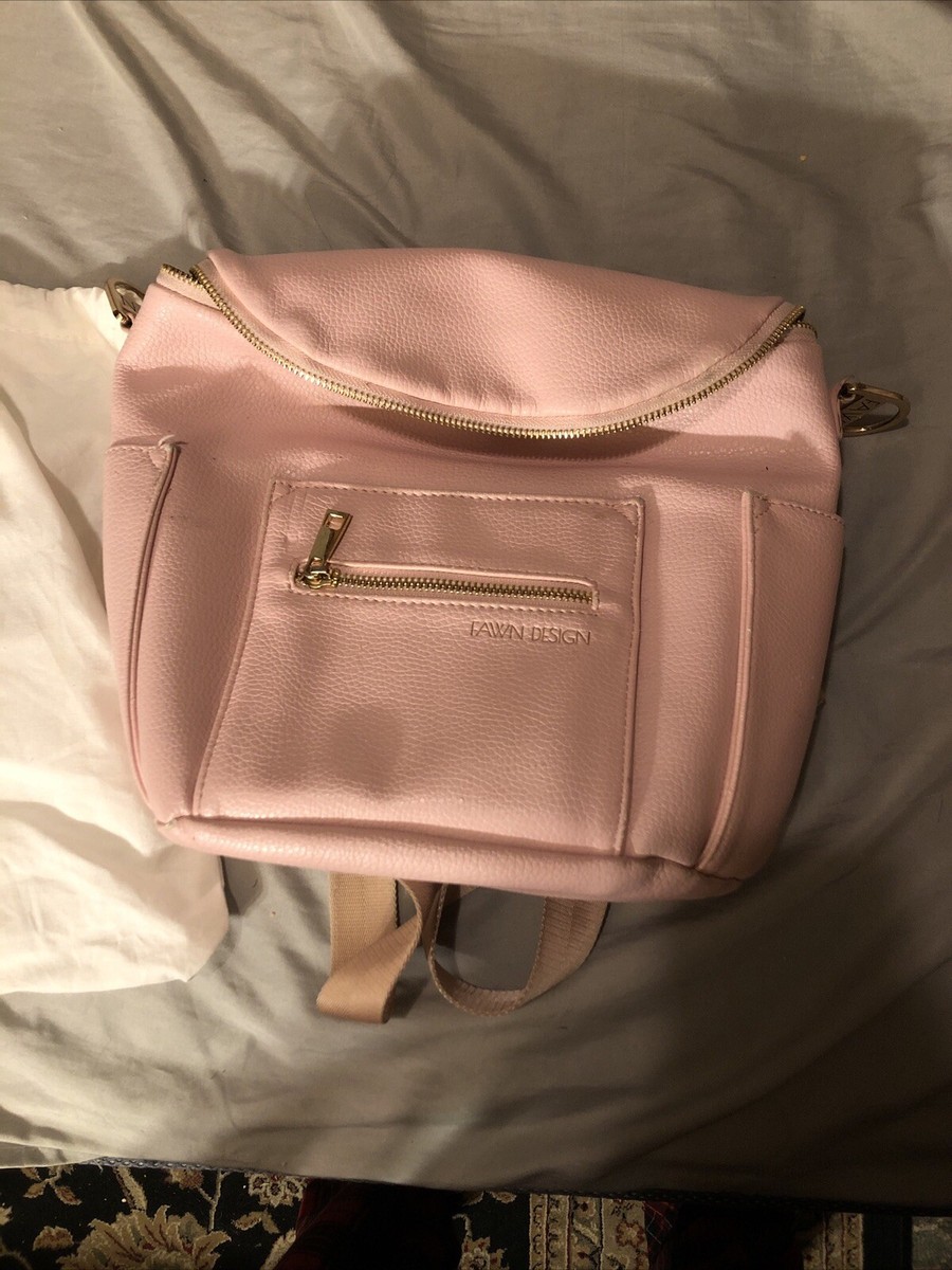 Fawn Design Blush Pink Mini Bag/back Pack High End Diaper Bag