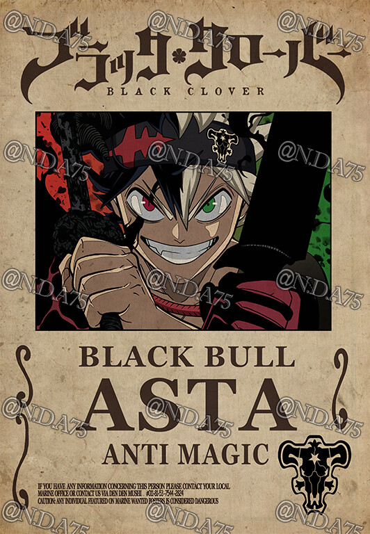 BLACK CLOVER POSTERS - One Piece inspired anime artwork | eBay