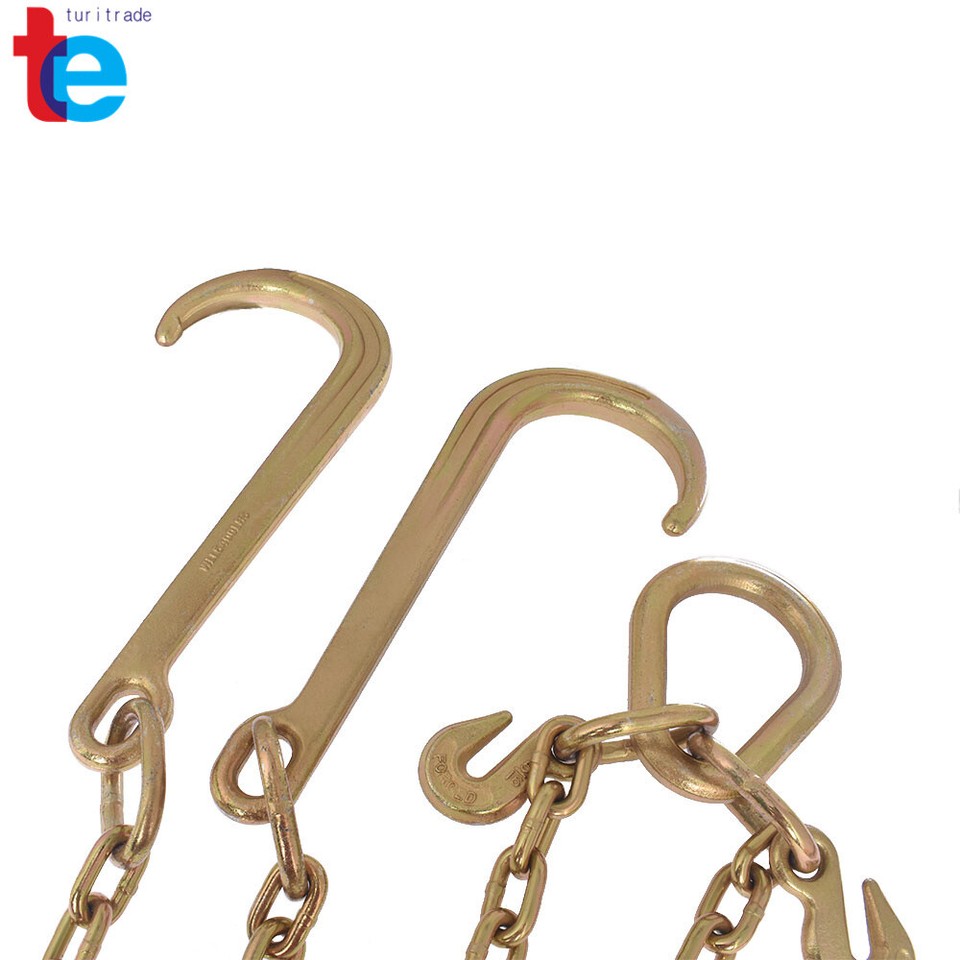 Tow Chain J-Hooks V-Chain Flatbed Truck Rollback Wrecker Carrier 5/16 X 2' G70 - Foto 10