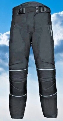 FASTMAN RACING Motorradhose Textil Herren Schwarz mit Protektoren wasserdicht atmungsaktiv