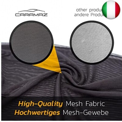 Tende Parasole Auto Per Bambini 48x30cm - Nere Con Disegno Elefante, Protezione UV - Foto 5