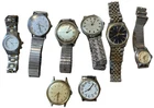 Vintage Timex Watches Lot (8) Parts/Repair Indiglo Quartz Self Wind