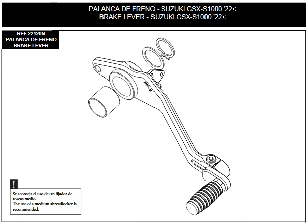 Puig Leva Freno Posteriore Pedale Argento Alluminio Suzuki GSX-S1000 2022 - 2025 - Immagine 3 di 4