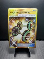 Pokemon TCG Bodybuilding Dumbbells Secret 161/147 SM Burning Shadows 2017 Holo  on eBay