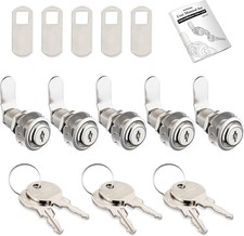 5 pk. Cabinet C09 Door Locks, Toolbox Mail Box Lock Set