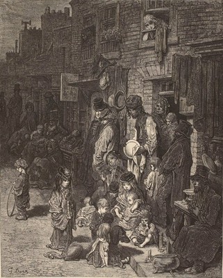 Gustave Dore Wentworth Street Whitechapel Vintage London Engraving Reprint Wall