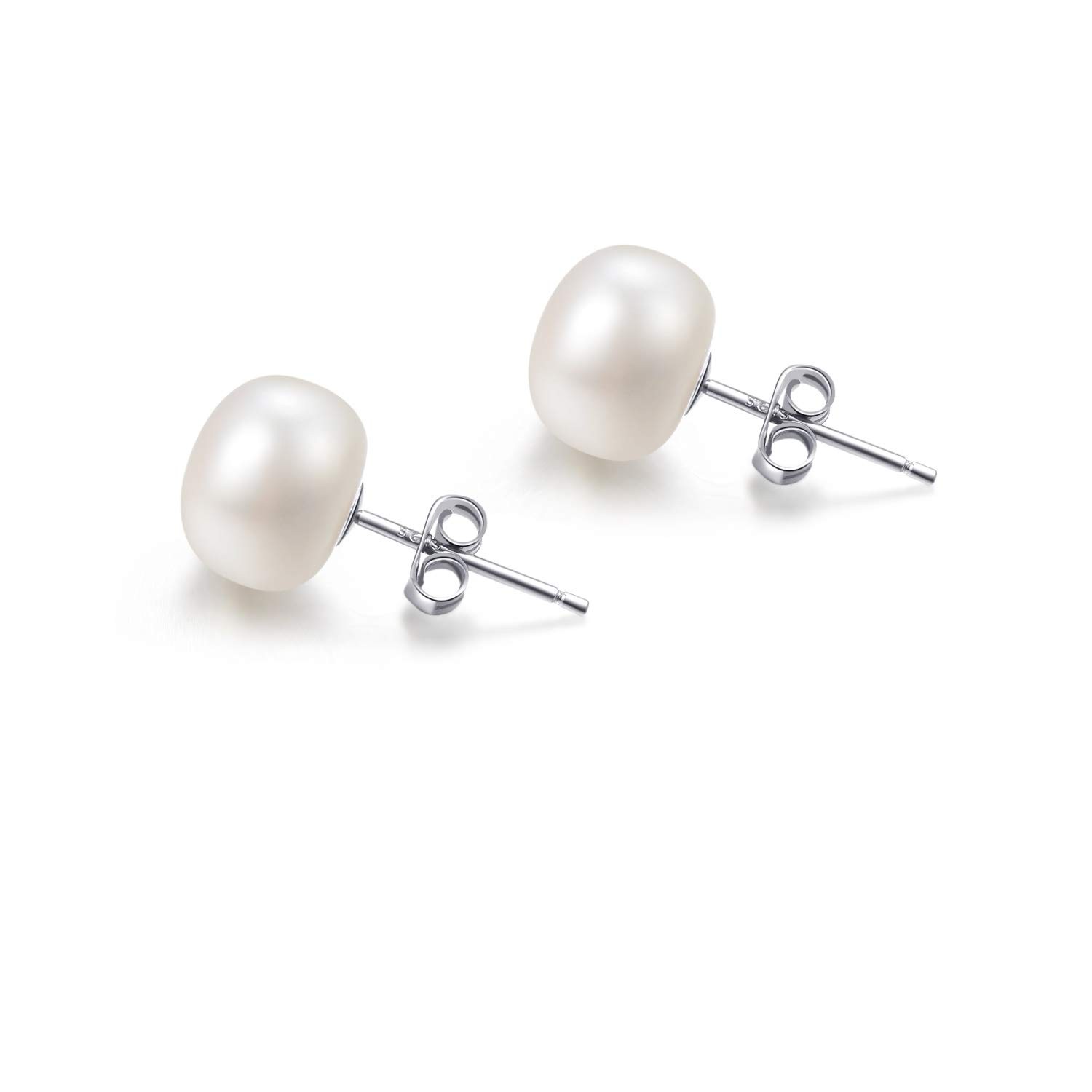 Boucles d'oreilles perles de culture d'eau douce et argent 925 de prestige