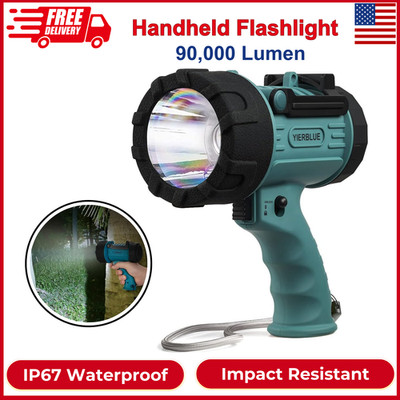 1000 Lumen Waterproof Rechargeable LED Spotlight Super Bright Large Flashlight