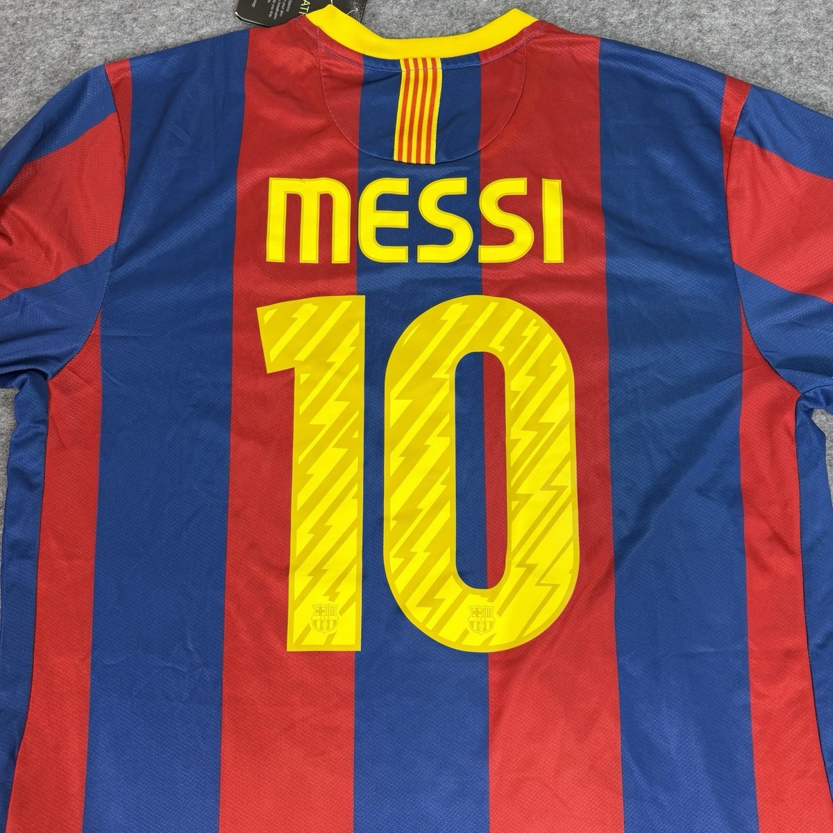 Nike FC Barcelona Messi #10 Jersey 2XL Red Blue Soccer Dri Fit NWT