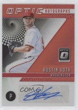 2018 Panini Donruss Optic Optic Auto Red Prizm 6/25 Austin Voth #OA-AV Auto fm0