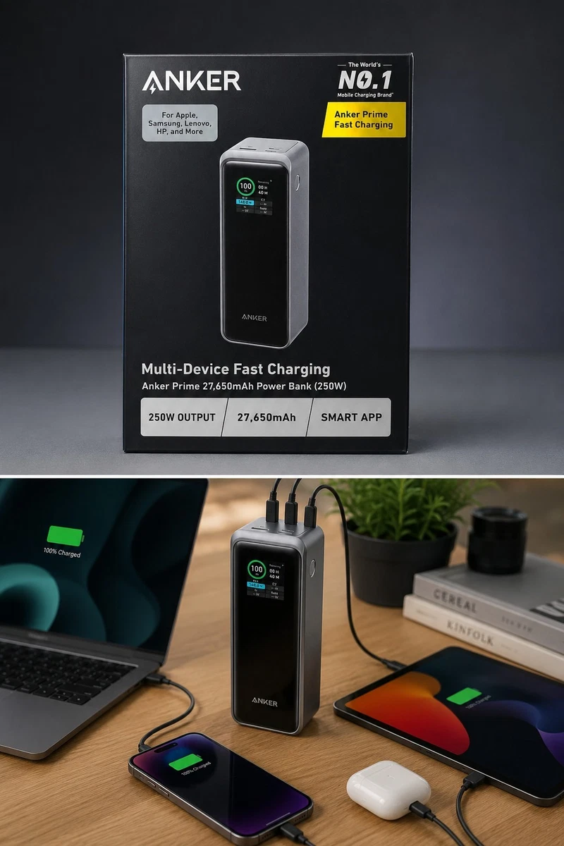 Buy Anker Prime 27 Portable Charger / Power Bank A1340 online | eBay