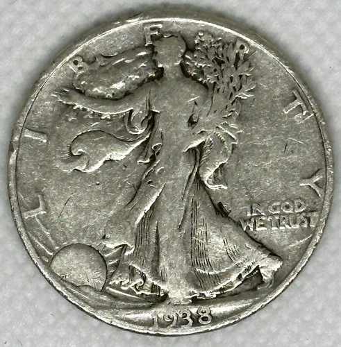 Photo of a 1938-P Walking Liberty Half Dollar from an eBay listing that sold on Jul 17, 2026