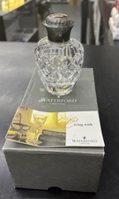 WATERFORD Crystal Iveagh Perfume Bottle Silver Plated Top with Original Box