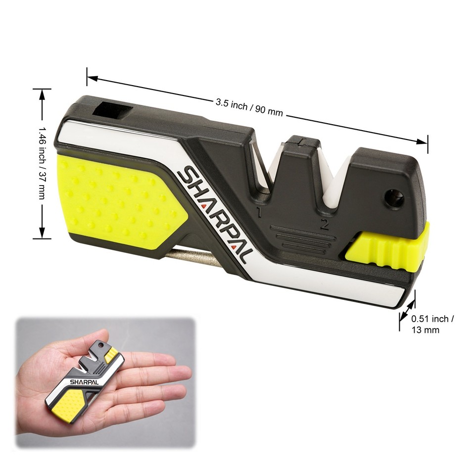 Sharpal SHARPAL 6-In-1 Pocket Knife Sharpener&Survival Tool, with Fire Starter ...