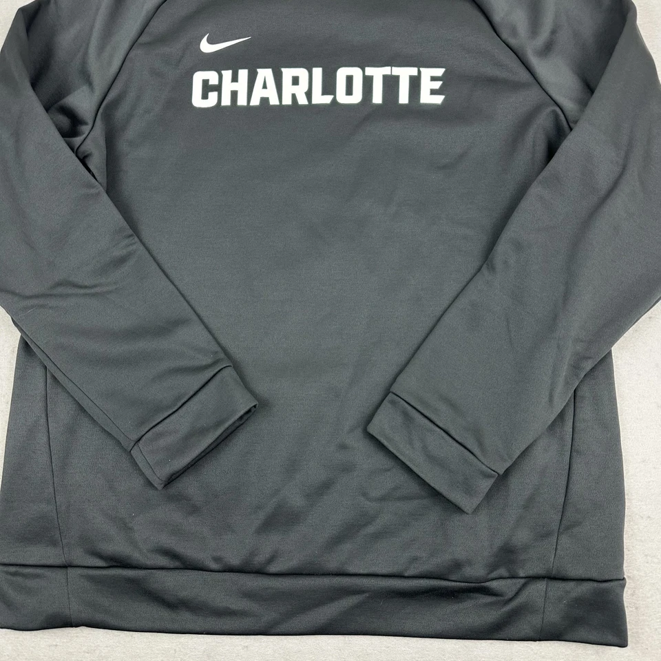 Толстовка мужская Charlotte 49ers не бывшая в обращении большая серая Nike Therma Fit пуловер футбольная - Изображение 3 из 4