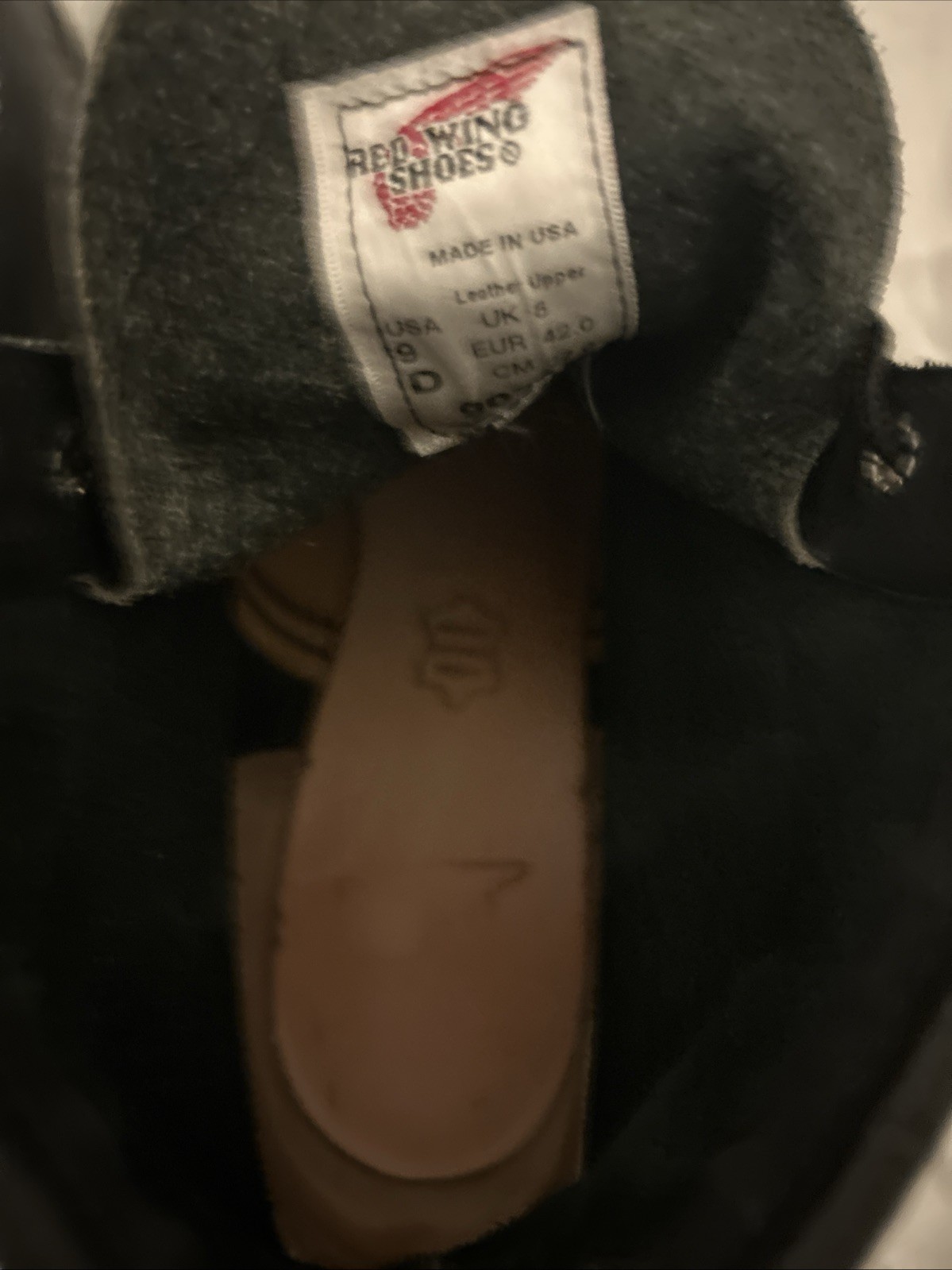 Red Wing Heritage Men's Moccasin Boots Size 9 D Black Leather  9075