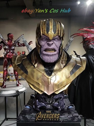 1/1 Qs Avengers Thanos Half Bust Statue Recast Collectible - Afbeelding 1 van 5
