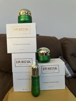 Collagen renewal set bundle of three includes serum, mask and cream brand name