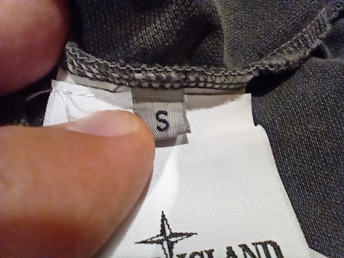 Polo Stone Island manica lunga taglia S colore grigio scuro slim fit 100% cotone - Foto 4 di 12