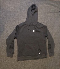 Vintage Element Hoodie Mens Large Gray Pullover Skateboard Grunge Y2K Sweatshirt