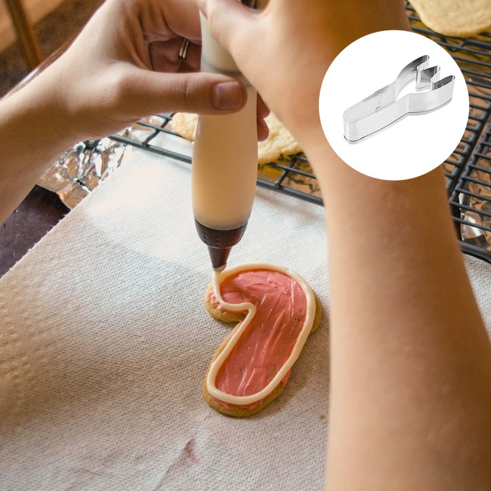 per biscotti a forma di forchetta in acciaio inossidabile da 12 pezzi (argento) - Immagine 3 di 4