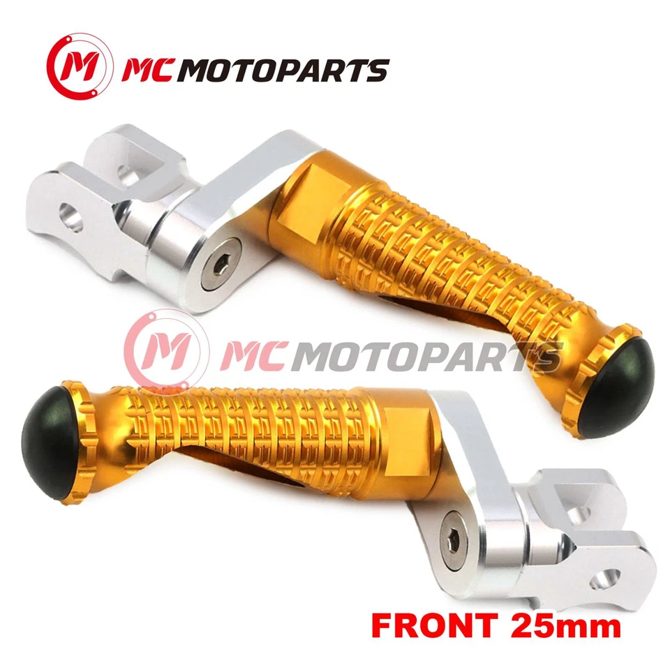 For Ducati Monster 1200 R 16-19 18 17 MPRO 25mm Extended GOLD Front Foot Pegs Foto 2 de 4