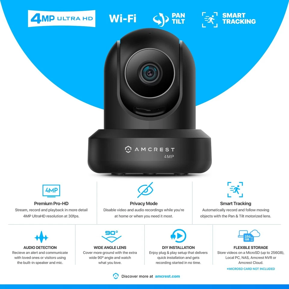 4MP ProHD Indoor WiFi, Security IP Camera with Pan/Tilt, Two-Way Audio, Night... - Image 2 of 4