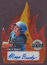 2025 Leaf Metal Women Of Sport Liquid Fire Maya Brady Die Cut Auto 1/1 UCLA