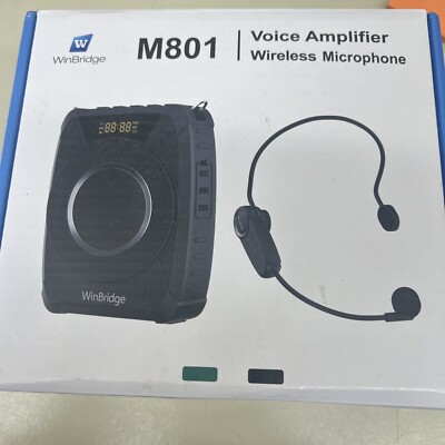 Winbridge 20W Wireless Bluetooth Voice Amplifier w/ Wireless Microphone Headset