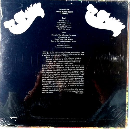 CHET ATKINS -Finger Pickin Good - Vinyl LP 1972 RCA Camden CAS-2600 SEALED - Picture 2 of 3