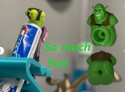 Shrek Toothpaste Topper Pooper Toothpaste Cap 3D Printed  mULTICOLOR!! FUNNY