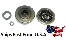 Chain sprocket 3/8" + clutch + Drum Needle Cage fits Stihl 036, 044, MS361